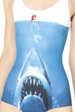 Jaws vs Little Mermaid Swim suit