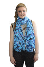 Women's long shark silky scarf