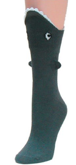 Shark Bite 3D Shark Socks by Foot Traffic - original grey
