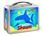 Personalised metal shark lunchbox
