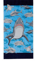 Shark mini beach towel