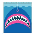 Jaws Shark Shower Curtain