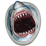 Scary Shark Toilet Topper Reuseable Decal Sticker